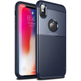 Купить Чехол-накладка Ipaky Shield Series/Elegant Grid Design TPU Hybrid Case Apple iPhone XS Max Blue, фото , характеристики, отзывы