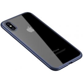 Купить Чехол-накладка Ipaky Bright Series/TPU frame With Clear PC Case Apple iPhone XS Max Blue, фото , характеристики, отзывы