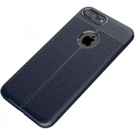 Купить Чехол-накладка Ipaky TPU Litchi Stria Series Case Apple iPhone 7 Plus/8 Plus Blue, фото , характеристики, отзывы