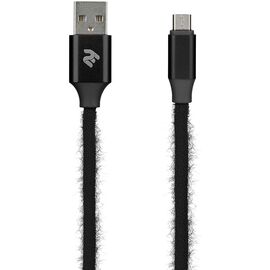 Придбати Кабель 2E Fur USB 2.4 - Micro USB Cable 1m Black, image , характеристики, відгуки
