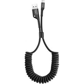Купить Кабель Baseus Fish eye Spring Data Cable Lightning 1m Black, фото , характеристики, отзывы