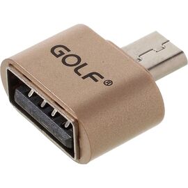 Купить Переходник GOLF OTG-Micro adapter Gold, фото , характеристики, отзывы