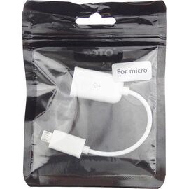 Придбати Кабель TOTO TKZ-01 OTG cable micro USB 0,16m White, image , характеристики, відгуки