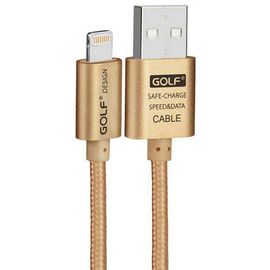Придбати Кабель GOLF GC-47I Lightning cable 1m Gold, image , характеристики, відгуки