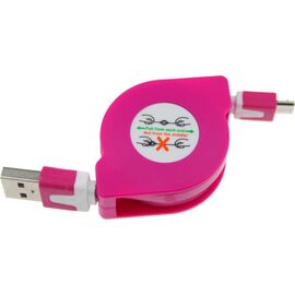 Придбати Кабель TOTO TKX-66 Flat USB cable microUSB 1m Lilac, image , характеристики, відгуки