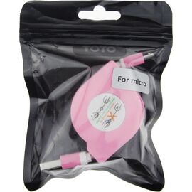 Купить Кабель TOTO TKX-66 Flat USB cable microUSB 1m Pink, фото , характеристики, отзывы