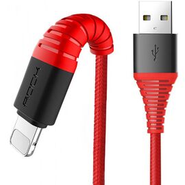 Купить Кабель Rock Hi-Tensile lightning Charge & Sync round Cable 1,2M Red, фото , характеристики, отзывы