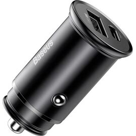 Купить Автомобильное зарядное устройство Baseus Circular Metal PPS Quick Charger Black (CCYS-C01), фото , характеристики, отзывы