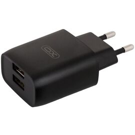 Придбати Сетевое зарядное устройство XO L57 2.4A/2USB + MicroUSB Cable Black, image , характеристики, відгуки