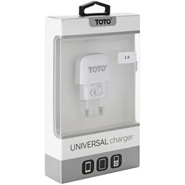 Придбати Сетевое зарядное устройство TOTO TZV-42 Led Travel charger 1USB 1A White, image , характеристики, відгуки