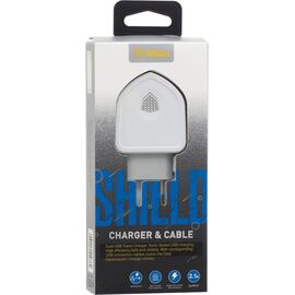 Придбати Сетевое зарядное устройство INKAX CD-18 Travel charger + Lightning cable 2USB 2.1A White, image , характеристики, відгуки