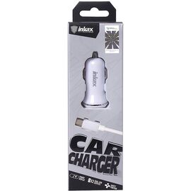 Придбати Автомобильное зарядное устройство INKAX CD-12 Car charger + Type-C cable 2USB 2.1A White, image , характеристики, відгуки