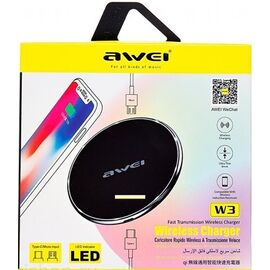 Придбати Беспроводное зарядное устройство AWEI W3 Wireless Charger Black, image , характеристики, відгуки