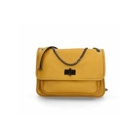 Купить - Кожаная сумка Italian Bags Клатч Italian Bags 10696_senape Кожаный Желтый, фото , характеристики, отзывы
