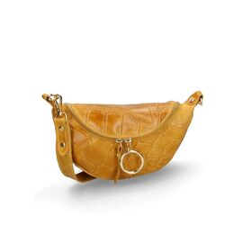 Придбати Шкіряна сумка Italian Bags Клатч Italian Bags 11697_senape Шкіряний Жовтий, image , характеристики, відгуки