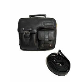 Купить - Кожаная сумка HILL BURRY Мужская сумка HILL BURRY 870367_black Кожаная Черный, фото , характеристики, отзывы