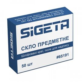 Купить Предметне скло SIGETA шліфовані краї, поле для надпису (50 шт.), фото , характеристики, отзывы