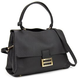 Купить Женская классическая черная сумочка с клапаном на два отдела Firenze Italy F-IT-1029A, фото , характеристики, отзывы