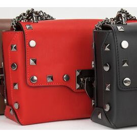 Придбати Женская кожаная сумка с заклепками Firenze Italy F-IT-9813R, image , характеристики, відгуки
