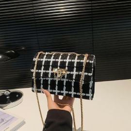Придбати Твидовая сумка на цепочке с клапаном Lilly P2-1401-1AW, image , характеристики, відгуки