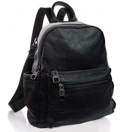 Придбати Жіночий шкіряний рюкзак чорний Olivia Leather NWBP27-009A, image , характеристики, відгуки