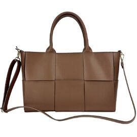 Купить Классическая женская сумка с плетением коричневая Firenze Italy F-IT-76109DB-G, фото , характеристики, отзывы