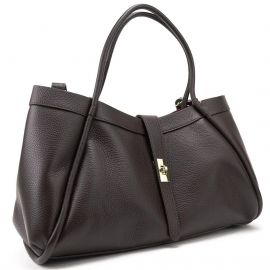 Придбати Кожаная большая сумка шоколадного цвета Firenze Italy F-IT-7641DB, image , характеристики, відгуки