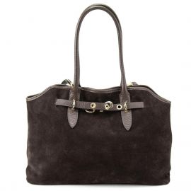 Купить Темно-коричневая замшевая женская сумка Firenze Italy F-IT-7667DB, фото , характеристики, отзывы
