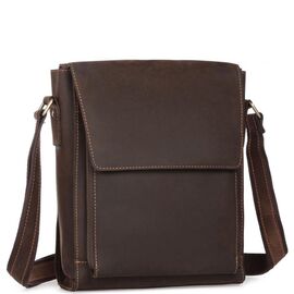 Придбати Чоловіча сумка-месенджер через плече з матовою винтажной шкіри Tiding Bag 7055DB, image , характеристики, відгуки
