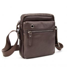 Купить Месенджер в гладкой коже коричневий Tiding Bag 8718C, фото , характеристики, отзывы