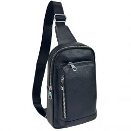 Купить Кожаный черный слинг через плечо Tiding Bag A25F-250131A, фото , характеристики, отзывы