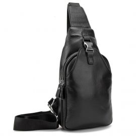 Придбати Кожаный черный слинг через плечо Tiding Bag A25F-6809-11A, image , характеристики, відгуки