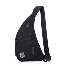 Придбати Тонкая текстильная сумка-слинг черного цвета Confident AT09-T-HD-23370A, image , характеристики, відгуки