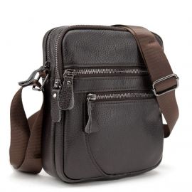 Придбати Мужская кожаная сумка через плечо Tiding Bag M56-3646-1C, image , характеристики, відгуки