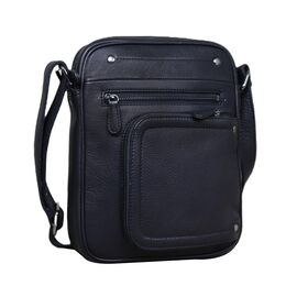 Купить - Кожаная сумка через плечо в черном цвете Tavinchi R-870557A, фото , характеристики, отзывы