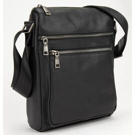 Придбати Мужской кожаный черный мессенджер Tiding Bag S-JMD10-2038A, image , характеристики, відгуки