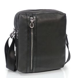 Купити Мужской средний черный мессенджер Tiding Bag S-JMD10-8153A., image , характеристики, відгуки
