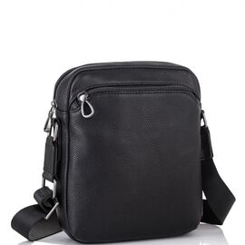 Придбати - Мужская кожаная сумка через плечо черная Tiding Bag SM8-9686-4A, image , характеристики, відгуки