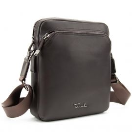 Придбати Мужская кожаная сумка через плечо коричневая Tiding Bag SM8-9686-4C, image , характеристики, відгуки