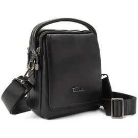 Придбати Кожаная сумка через плечо в черном цвете Tavinchi TV-009A, image , характеристики, відгуки