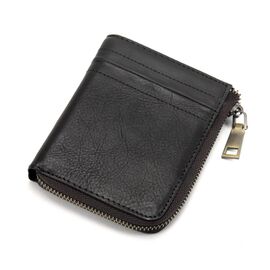 Придбати Небольшое черное портмоне на молнии Tiding Bag M39-9600A, image , характеристики, відгуки