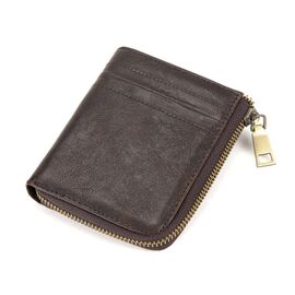 Купить Небольшое коричневое портмоне на молнии Tiding Bag M39-9600DB, фото , характеристики, отзывы