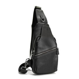 Придбати Сумка-слинг черная кожаная Tiding Bag F-A25F-5033A, image , характеристики, відгуки