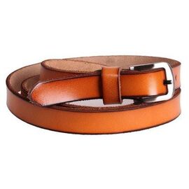 Купить Женский узкий кожаный ремень kt6631 оранжевый 125х2 см, фото , характеристики, отзывы