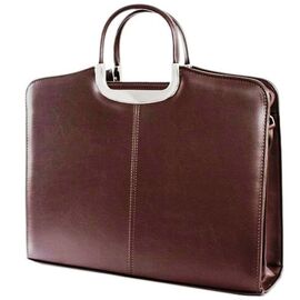 Купить - Женский деловой портфель из эко кожи Jurom коричневый, фото , характеристики, отзывы