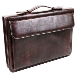 Придбати Чоловіча папка-портфель з еко шкіри Exclusive 711200 коричнева, image , характеристики, відгуки