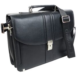 Купить Чоловічий портфель із натуральної шкіри Giorgio Ferretti чорний, фото , характеристики, отзывы