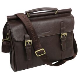 Придбати - Мужской деловой кожаный портфель, саквояж Giorgio Ferretti коричневый, image , характеристики, відгуки