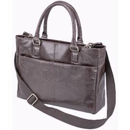 Придбати Кожаная сумка, портфель с отделом для ноутбука Boccaccio коричневый, image , характеристики, відгуки