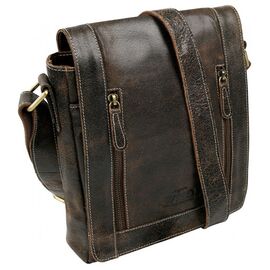 Придбати Вертикальная мужская кожаная сумка, почтальонка Always Wild 836 Cognac, коричневая, image , характеристики, відгуки